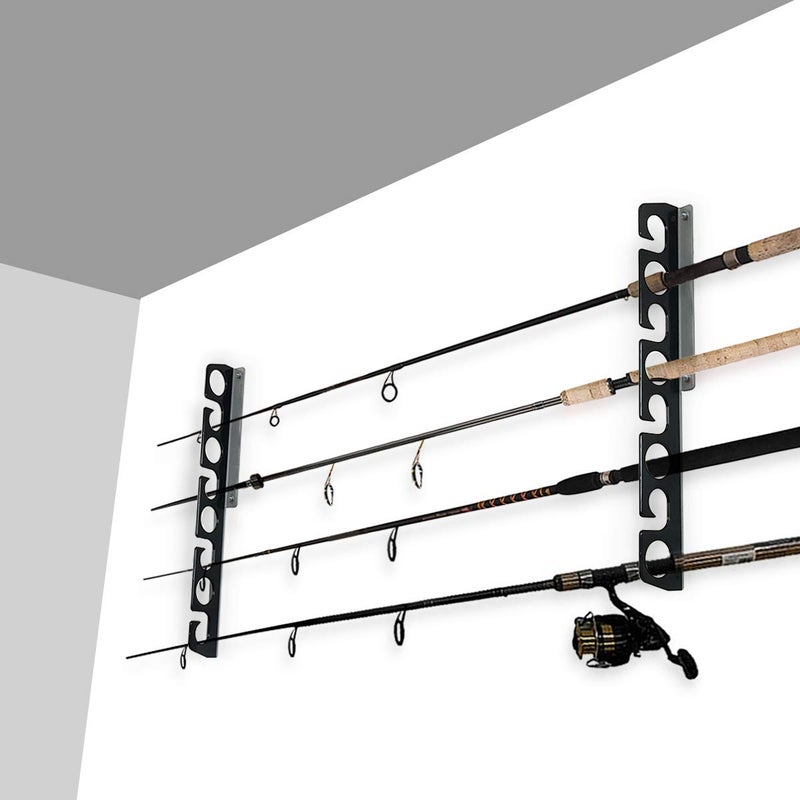 Homydom Fishing Rod Ceiling/Wall Storage Rack, Fishing Pole Holder for Garage & Cabin & Basement, Heavy Duty - Holds up to 8 Fishing Rods - Image 2